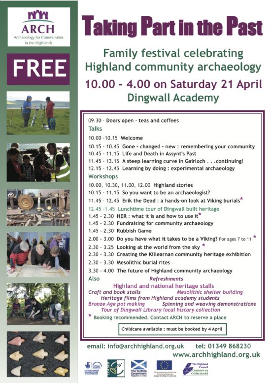 Taking Part in the Past ARCH festival, Dingwall